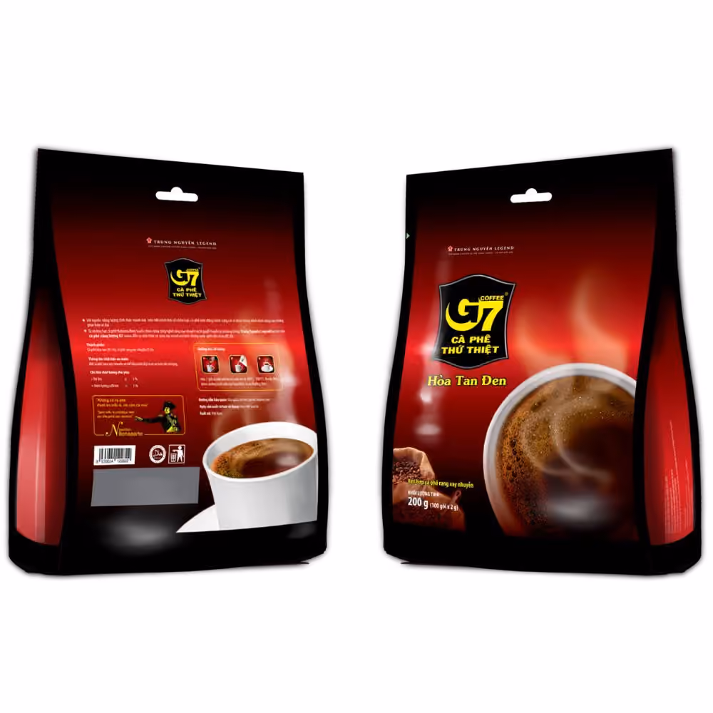 Ảnh sản phẩm Cà phê G7 hòa tan đen - Bịch 100 sachets