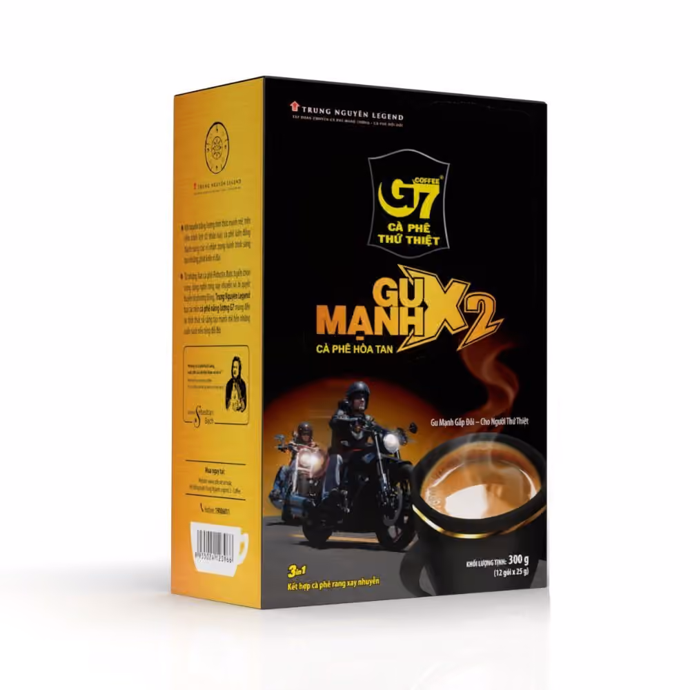 Ảnh sản phẩm Cà phê Gu mạnh 3 in 1 hộp 12 gói 25gr