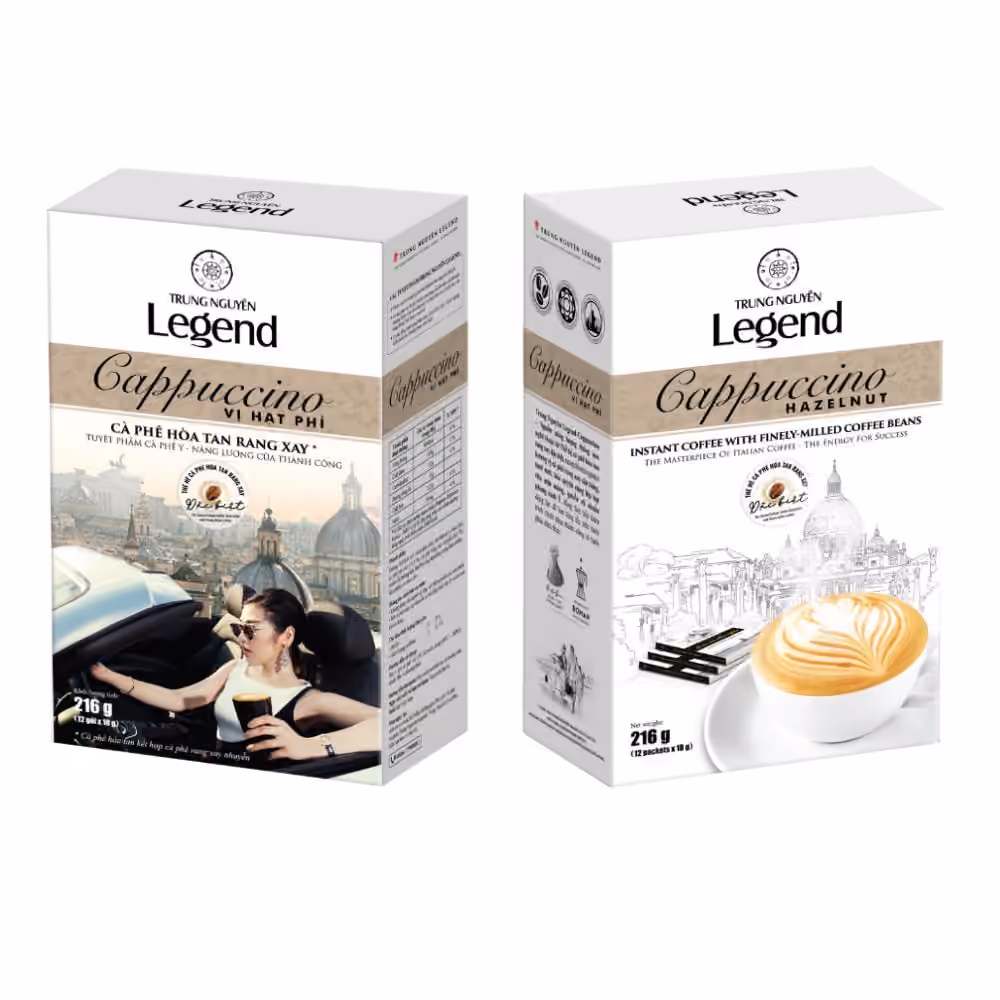 Ảnh sản phẩm Trung Nguyên Legend Cappuccino Hazelnut 12 sticks 18gr